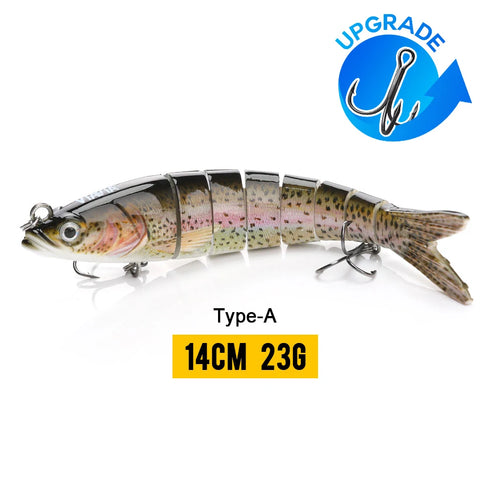 10/14cm Sinking Wobblers Fishing Lures Jointed Crankbait Swimbait 8 Segment Hard Artificial Bait For Fishing Tackle Lure